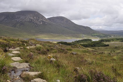 Red Cuillins and Torrin from the Blaven track